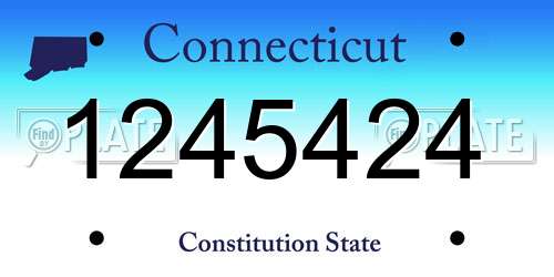 1245424 Connecticut License Plate