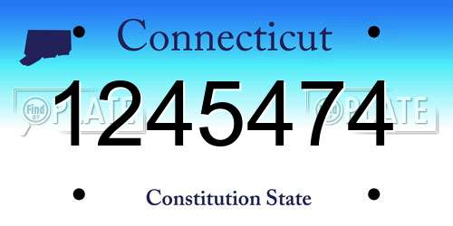 1245474 Connecticut License Plate