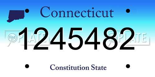 1245482 Connecticut License Plate