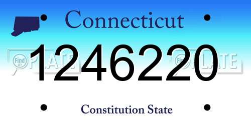 1246220 Connecticut License Plate