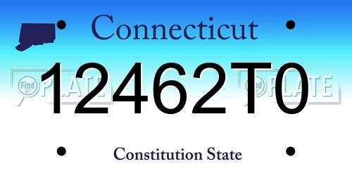 12462T0 Connecticut License Plate
