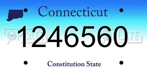 1246560 Connecticut License Plate