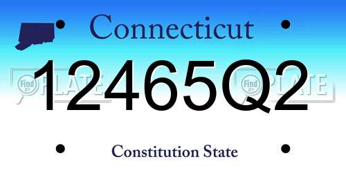 12465Q2 Connecticut License Plate