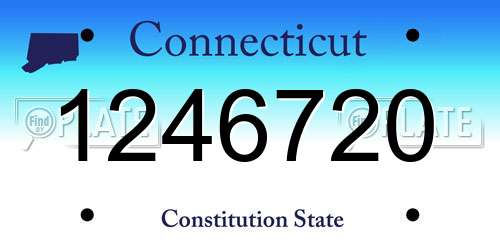 1246720 Connecticut License Plate