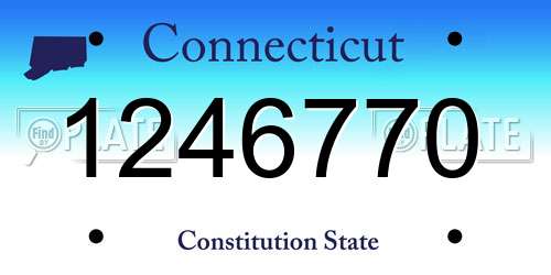 1246770 Connecticut License Plate