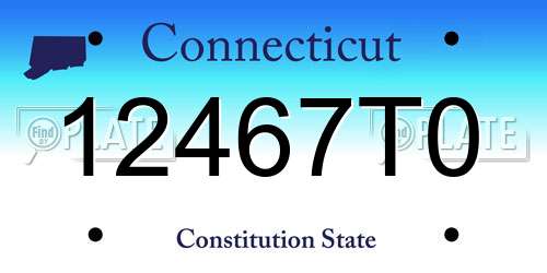 12467T0 Connecticut License Plate
