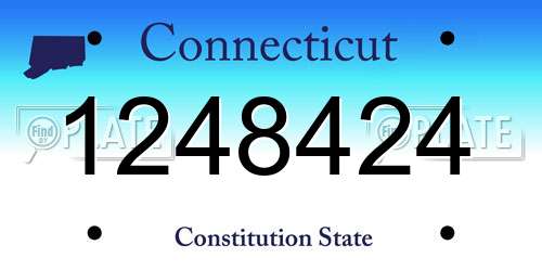 1248424 Connecticut License Plate