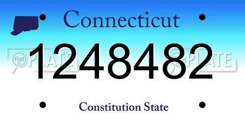 1248482 Connecticut License Plate