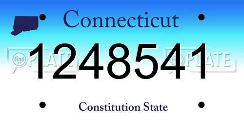 1248541 Connecticut License Plate