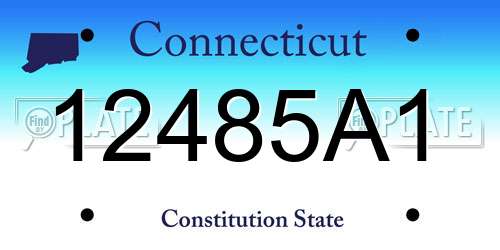 12485A1 Connecticut License Plate