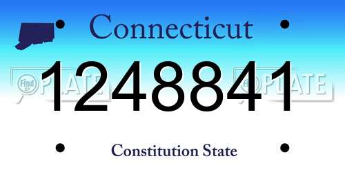 1248841 Connecticut License Plate