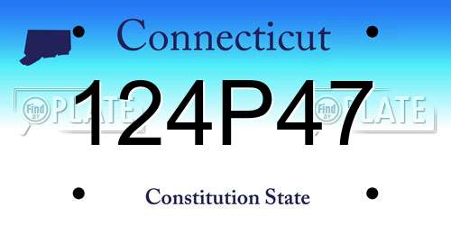 124P47 Connecticut License Plate