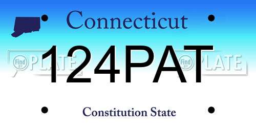 124PAT Connecticut License Plate