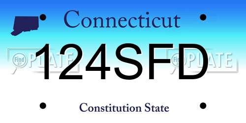 124SFD Connecticut License Plate