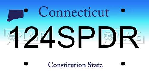 124SPDR Connecticut License Plate