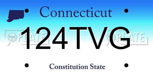 124TVG Connecticut License Plate