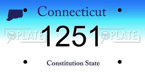 1251 Connecticut License Plate