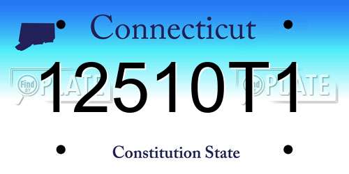 12510T1 Connecticut License Plate