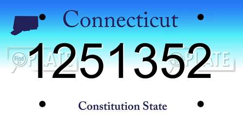 1251352 Connecticut License Plate