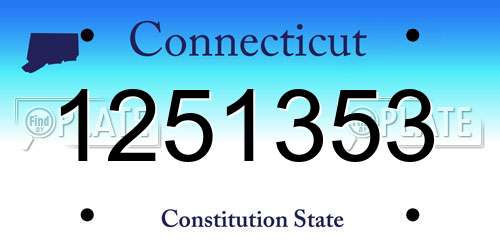 1251353 Connecticut License Plate