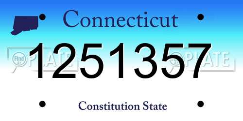 1251357 Connecticut License Plate