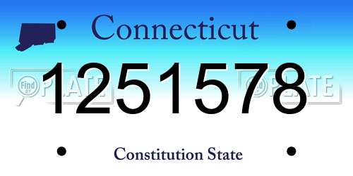1251578 Connecticut License Plate
