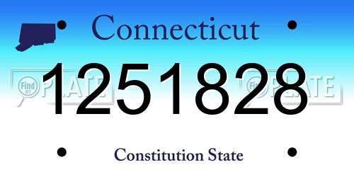 1251828 Connecticut License Plate