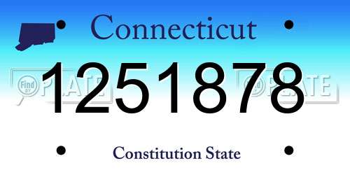 1251878 Connecticut License Plate
