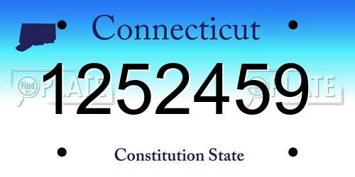 1252459 Connecticut License Plate
