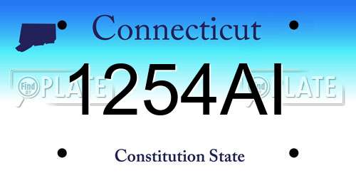 1254AI Connecticut License Plate