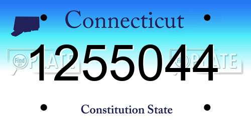 1255044 Connecticut License Plate