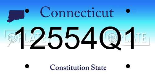 12554Q1 Connecticut License Plate