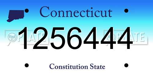 1256444 Connecticut License Plate