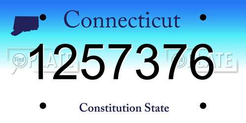 1257376 Connecticut License Plate