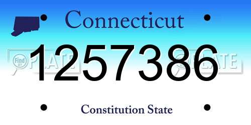 1257386 Connecticut License Plate