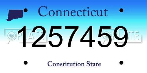 1257459 Connecticut License Plate