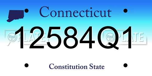 12584Q1 Connecticut License Plate