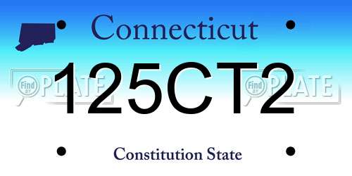 125CT2 Connecticut License Plate