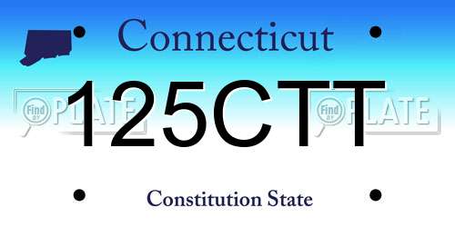 125CTT Connecticut License Plate