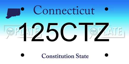 125CTZ Connecticut License Plate