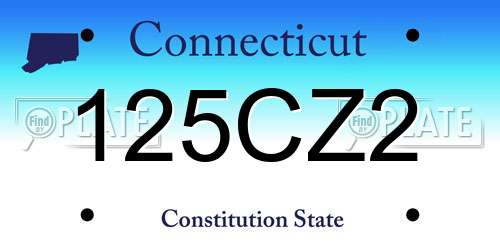 125CZ2 Connecticut License Plate