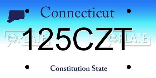 125CZT Connecticut License Plate