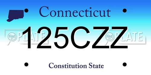 125CZZ Connecticut License Plate