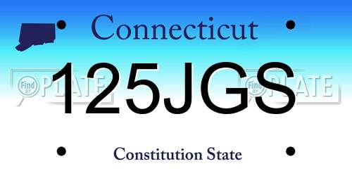 125JGS Connecticut License Plate