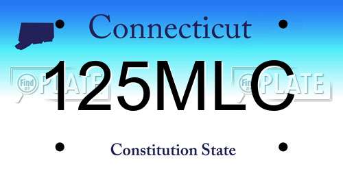 125MLC Connecticut License Plate