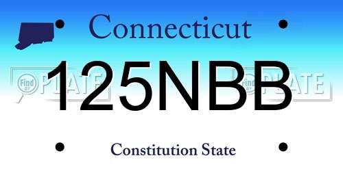 125NBB Connecticut License Plate