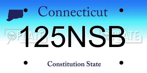 125NSB Connecticut License Plate
