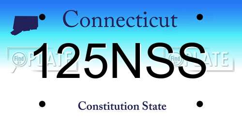 125NSS Connecticut License Plate