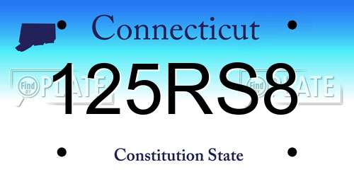 125RS8 Connecticut License Plate