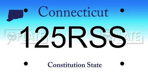 125RSS Connecticut License Plate